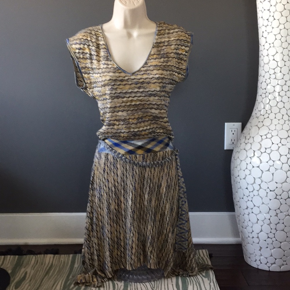 Knit asymmetric dress